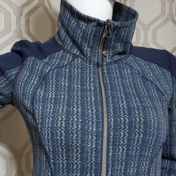 Lulu running jacket navy and green - Picture 2 of 6